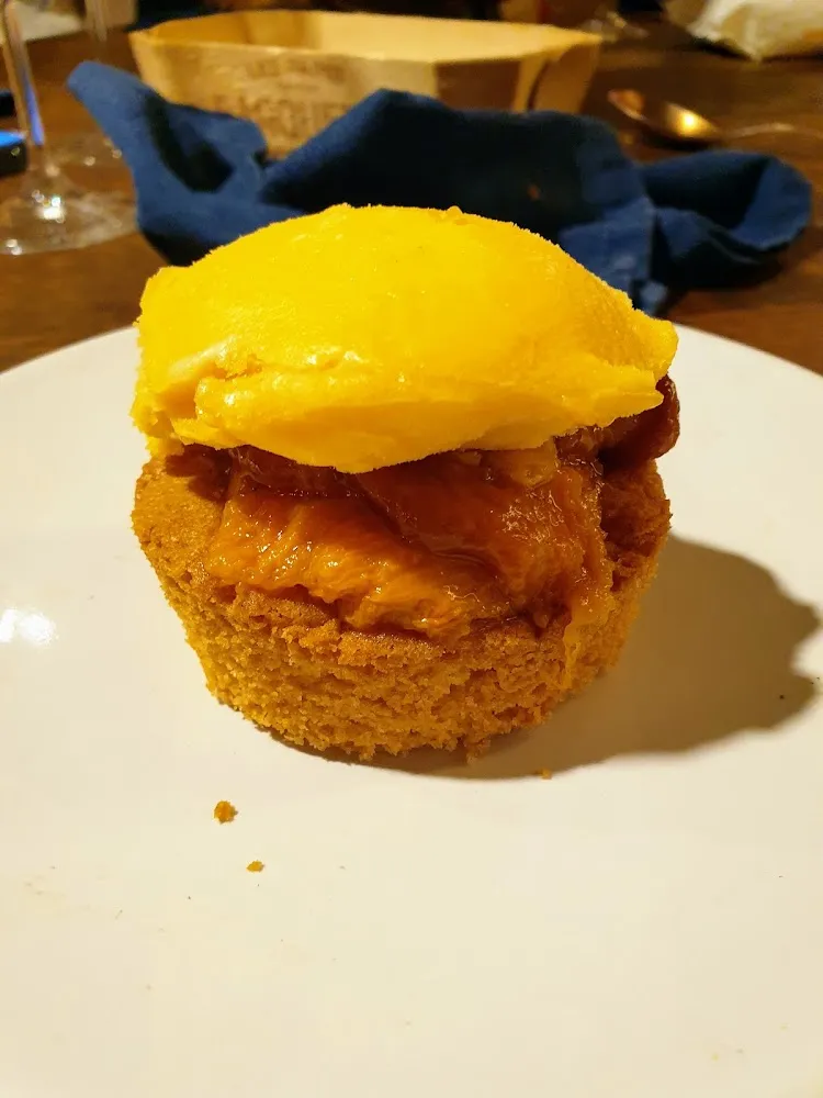 Sablé Abricots Rôties Et Sorbet